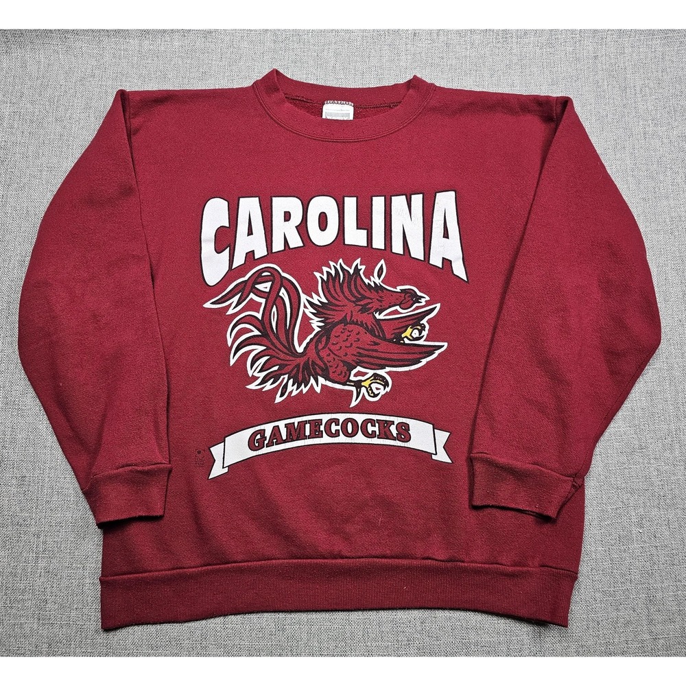 VINTAGE South Carolina Gamecocks Sweatshirt Mens XL Red NCAA Football Tultex USA